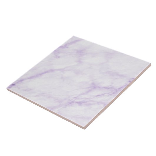 Pastel Lilac Wasserfarbenmarmor Abstraktes Muster Fliese (Seite)