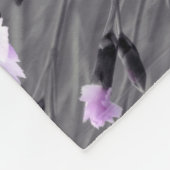 Pastel Lilac Wildblumen Fleecedecke (Ecke)