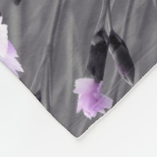 Pastel Lilac Wildblumen Fleecedecke (Ecke)