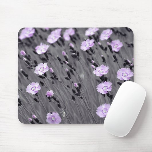 Pastel Lilac Wildblumen Mousepad (Mit Mouse)