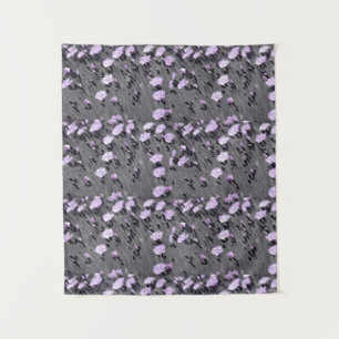 Pastel Lilac Wildblumen Wandteppich