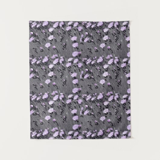 Pastel Lilac Wildblumen Wandteppich (Vorderseite)