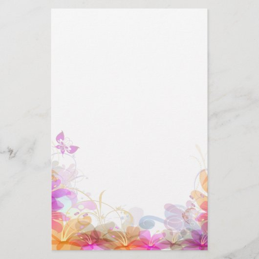 Pastel Lilies Wedding Briefpapier (Vorderseite)