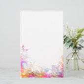 Pastel Lilies Wedding Briefpapier (Stehend Vorderseite)