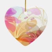 Pastel Lilies Wedding Keramikornament (Hinten)