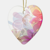 Pastel Lilies Wedding Keramikornament (Links)