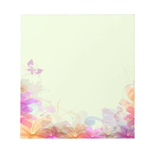 Pastel Lilies Wedding Notizblock (Vorderseite)