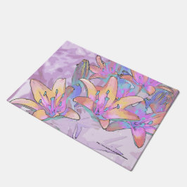 Pastel Lily Liebe Fußmatte