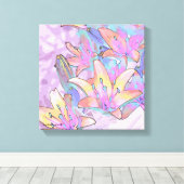 Pastel Lily Liebe Leinwanddruck (Insitu (Holzboden))