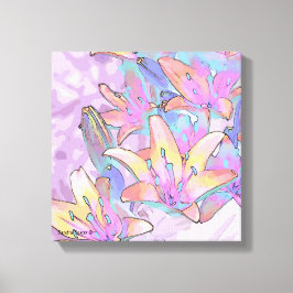 Pastel Lily Liebe Leinwanddruck