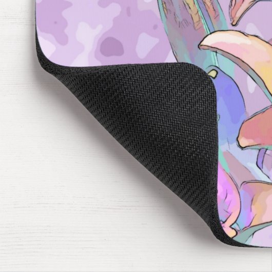 Pastel Lily Liebe Mousepad (Ecke)