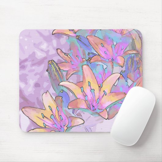 Pastel Lily Liebe Mousepad (Mit Mouse)