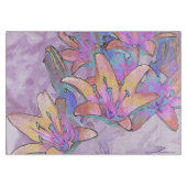 Pastel Lily Liebe Schneidebrett (Vorderseite)