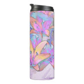 Pastel Lily Liebe Thermosbecher (Nach rechts gedreht)