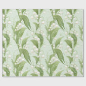 Pastel Lily of the Valley Spring Floral Geschenkpapier (Flach)