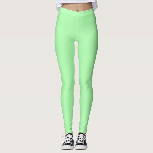 Pastel Lime Green Leggings (Vorderseite)