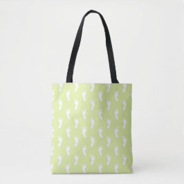 PASTEL LIME GREEN MIT WEISSEN BABYFÜTTEN TASCHE