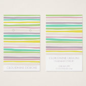Pastel Line Earring Necklace Juwelier Display Card (Vorne & Hinten)