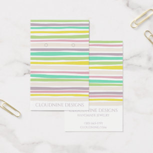Pastel Line Earring Necklace Juwelier Display Card