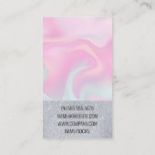 Pastel Liquid Background | Glitzer Makeup Set Visitenkarte (Rückseite)