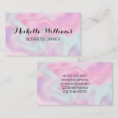 Pastel Liquid Background Visitenkarte (Vorne/Hinten)