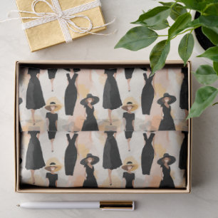 Pastel Little Black Dress Society Statement Muster Seidenpapier