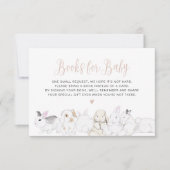 Pastel Little Bunny Rabbit Books for Baby Card Einladung (Vorderseite)