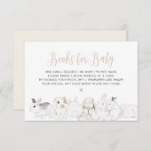 Pastel Little Bunny Rabbit Books for Baby Card Einladung (Vorne/Hinten)