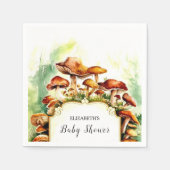 Pastel Little Mushroom Baby Dusche Serviette (Vorderseite)