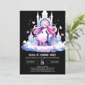 Pastel Little Princess Geburtstag Einladung (Stehend Vorderseite)