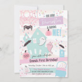 Pastel Little Pumpkin Erster Geburtstag Halloween Einladung (Vorderseite)