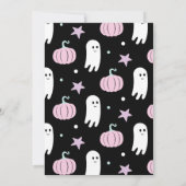 Pastel Little Pumpkin Erster Geburtstag Halloween Einladung (Rückseite)