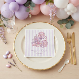 Pastel Little Sugar Plum Babyparty  Serviette