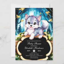 Pastel Little Wolf Baby Shower