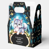 Pastel Little Wolf Baby Shower Geschenkschachtel (Geöffnet)