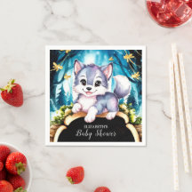 Pastel Little Wolf Baby Shower