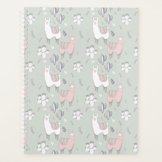 Pastel Llama Pattern Planer (Vorderseite)