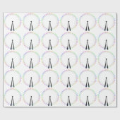 Pastel London Eye Theme Wrapping Paper Geschenkpapier (Flach)