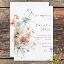 Pastel Loose Wildblumen Moderne Hochzeit