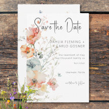 Pastel Loose Wildblumen Moderne Hochzeit