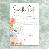 Pastel Loose Wildblumen Moderne Hochzeit Save The Date