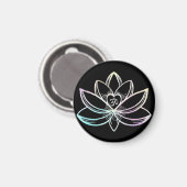 Pastel-Lotos Magnet (Vorderseite/Rückseite)