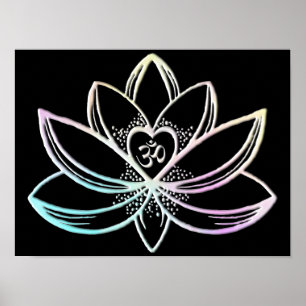 Pastel-Lotos Poster