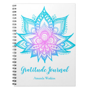 Pastel Lotus Flower Meditation Gratitude Journal Notizblock