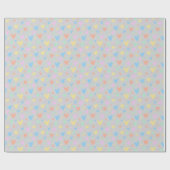 Pastel love Heart Pattern Gift Wrap Geschenkpapier (Flach)
