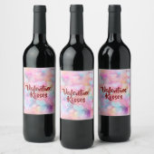 Pastel Love & Romance Valentine Wine Label Weinetikett (Flaschen)