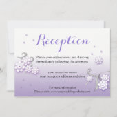 Pastel lovebirds Hochzeit Empfang Karte (Vorderseite)