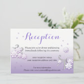 Pastel lovebirds Hochzeit Empfang Karte (Stehend Vorderseite)