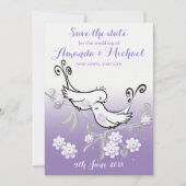 Pastel lovebirds Hochzeit Speichern Sie das Datum  Save The Date (Vorderseite)