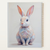 Pastel Low-Poly Bunny Planer (Rückseite)